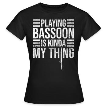 Holzblasinstrument Und Fagottorchester Spieler - Frauen T-Shirt - Schwarz - Vorne - AI Model Female 172 dark (172cm)