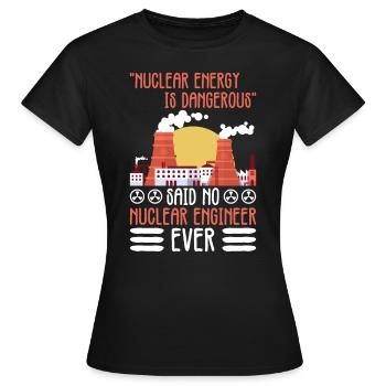 Nuklearingenieur Und Kernenergie - Frauen T-Shirt - Schwarz - Vorne - AI Model Female 172 dark (172cm)