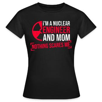 Kernkraftwerk Und Kernenergie Mutter - Frauen T-Shirt - Schwarz - Vorne - AI Model Female 172 dark (172cm)