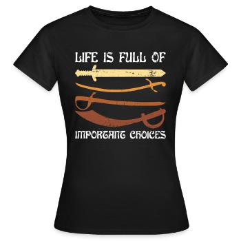 Schwertkampf Und Larp Larping Larper - Frauen T-Shirt - Schwarz - Vorne - AI Model Female 172 dark (172cm)