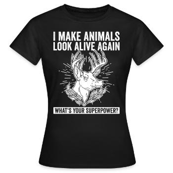 Taxidermie Professional und Tiermontage - Frauen T-Shirt - Schwarz - Vorne - AI Model Female 172 dark (172cm)
