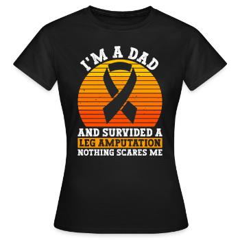 Beinprothese Vater Und Gliedmaßen Verlust - Frauen T-Shirt - Schwarz - Vorne - AI Model Female 172 dark (172cm)