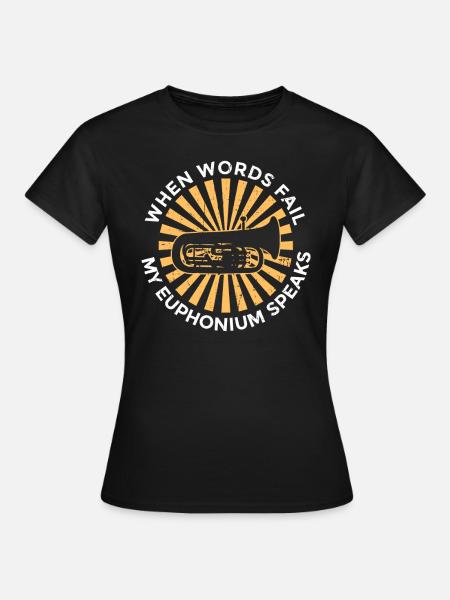 Euphonium-design Für Blechbläser - Frauen T-Shirt - Schwarz