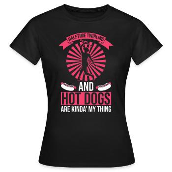 Baton Design Für Baton Twirler - Frauen T-Shirt - Schwarz - Vorne - AI Model Female 172 dark (172cm)