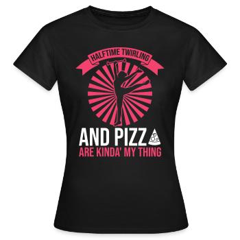 Baton Twirler Design Für Majorette Cheerleader - Frauen T-Shirt - Schwarz - Vorne - AI Model Female 172 dark (172cm)
