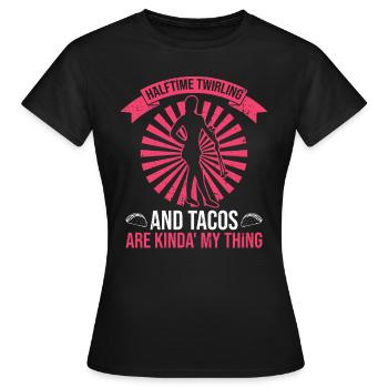 Baton Twirler Design Für Majorette Cheerleader - Frauen T-Shirt - Schwarz - Vorne - AI Model Female 172 dark (172cm)