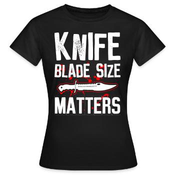 Messer Sammeln Jagdmesser Sammler Messer Sammlung - T-shirt Femme - noir - Devant - AI Model Female 172 dark (172cm)