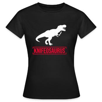 Knifosaurus Knifeaholic Messer Sammler Messer - T-shirt Femme - noir - Devant - AI Model Female 172 dark (172cm)