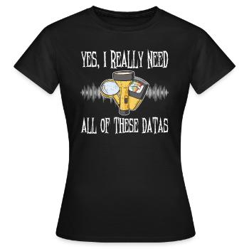 Paranormales Forscherdesign Für Paranormale - Frauen T-Shirt - Schwarz - Vorne - AI Model Female 172 dark (172cm)