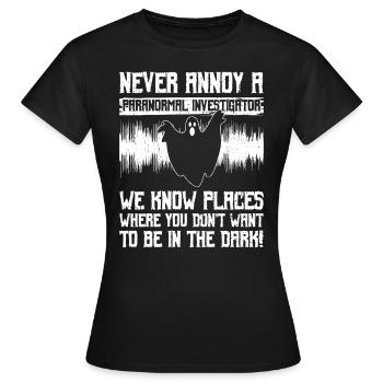 Paranormales Forscherdesign Für Paranormale - Frauen T-Shirt - Schwarz - Vorne - AI Model Female 172 dark (172cm)