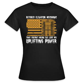 Aufzugsmechaniker-design Für Einen Pensionierten - Frauen T-Shirt - Schwarz - Vorne - AI Model Female 172 dark (172cm)