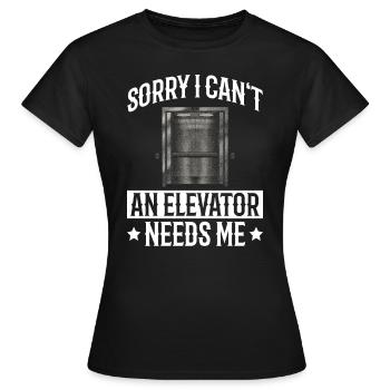 Entwurf Eines Aufzugsinstallateurs Für Einen - Frauen T-Shirt - Schwarz - Vorne - AI Model Female 172 dark (172cm)