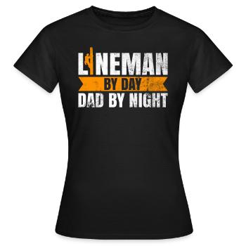 Elektrisches Kabel Lineman Design Für Lineworker - Frauen T-Shirt - Schwarz - Vorne - AI Model Female 172 dark (172cm)