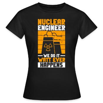 Kernkraft Und Nuklearingenieur - Frauen T-Shirt - Schwarz - Vorne - AI Model Female 172 dark (172cm)
