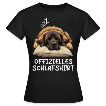 Offizielles Schlafshirt Leonberger Leonbergerhund - Frauen T-Shirt - Schwarz - Vorne - AI Model Female 172 dark (172cm)