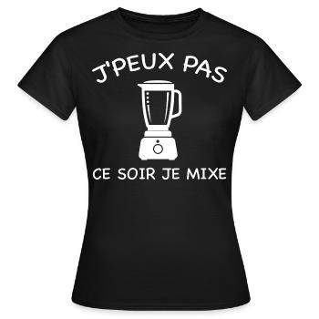 I can't tonight I'm mixing - Women's T-Shirt - black - Front - AI Model Female 172 dark (172cm)
