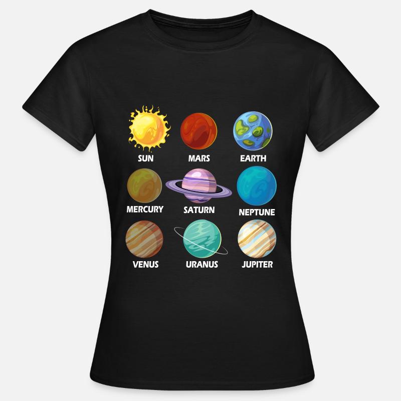 Planet galaxy solar system universe - Women's T-Shirt - black