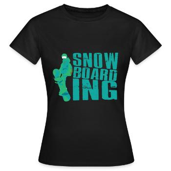 Snowboarding - Frauen T-Shirt - Schwarz - Vorne - AI Model Female 172 dark (172cm)