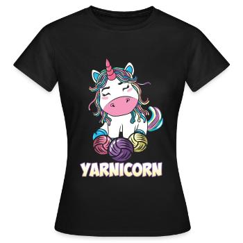 Süßes Garn Häkeln Garn Häkelgarn - Frauen T-Shirt - Schwarz - Vorne - AI Model Female 172 dark (172cm)
