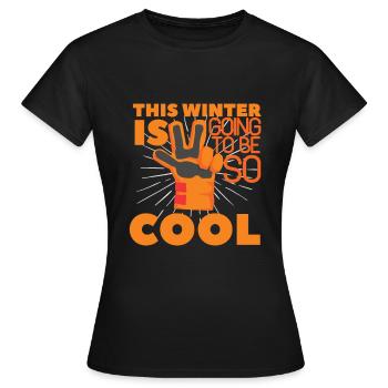 Hiver - T-shirt Femme - noir - Devant - AI Model Female 172 dark (172cm)