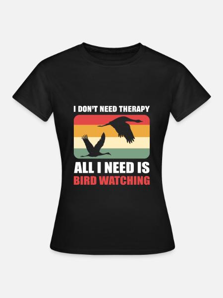 Vogel Beobachter Vögel Beobachten Vogelfreund Vöge - Frauen T-Shirt - Schwarz