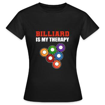 Joueur de billard Billiard Ball Eight Billiard Cue Bil - T-shirt Femme - noir - Devant - AI Model Female 172 dark (172cm)
