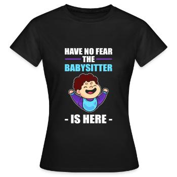 Babysitter Aufpasser Babysitten Babyfüße Hüten Erz - Frauen T-Shirt - Schwarz - Vorne - AI Model Female 172 dark (172cm)
