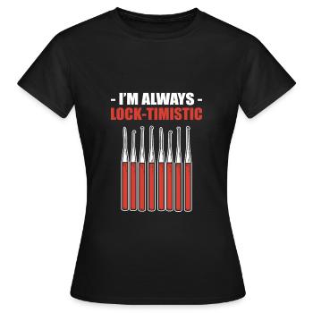 Je suis toujours Serrurerie Timiste Serrurier Serrurier - T-shirt Femme - noir - Devant - AI Model Female 172 dark (172cm)