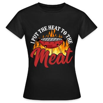 Grillades Grill BBQ Viande Grill Master Grilling - T-shirt Femme - noir - Devant - AI Model Female 172 dark (172cm)