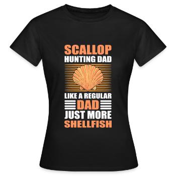 Papa chasseur de pétoncles comme un papa ordinaire juste plus - T-shirt Femme - noir - Devant - AI Model Female 172 dark (172cm)