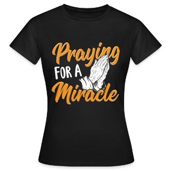 Prier pour un pasteur miracle - T-shirt Femme - noir - Devant - AI Model Female 172 dark (172cm)