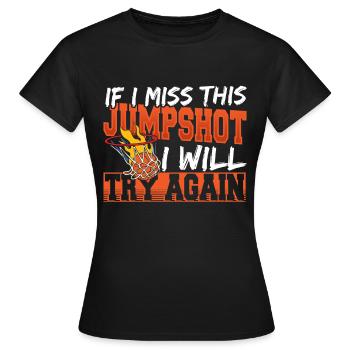 Basket-ball Basketteur Joueur de basket-ball Slamdun - T-shirt Femme - noir - Devant - AI Model Female 172 dark (172cm)