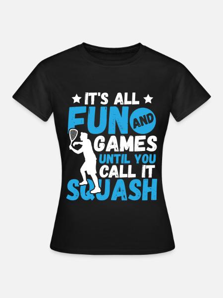 Racket Tennis Badminton Squash - Frauen T-Shirt - Schwarz