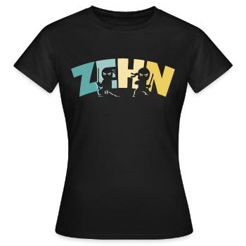 Ninja 10 Jahre Junge 10. Geburtstag - Frauen T-Shirt - Schwarz - Vorne - AI Model Female 172 dark (172cm)