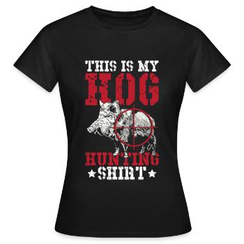 This Is My Hog Hunting Shirt Hog Slayer Wild Boar - Women's T-Shirt - black - Front - AI Model Female 172 dark (172cm)