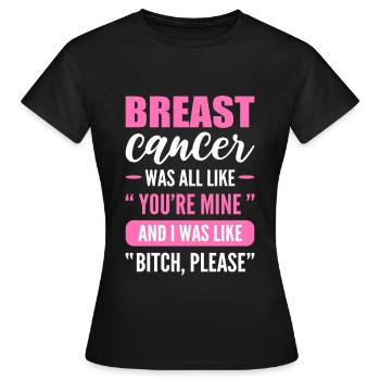 C’était comme un cancer du sein à ruban rose - T-shirt Femme - noir - Devant - AI Model Female 172 dark (172cm)