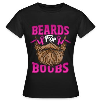 Barbes pour seins Sensibilisation au cancer du sein Rose - T-shirt Femme - noir - Devant - AI Model Female 172 dark (172cm)
