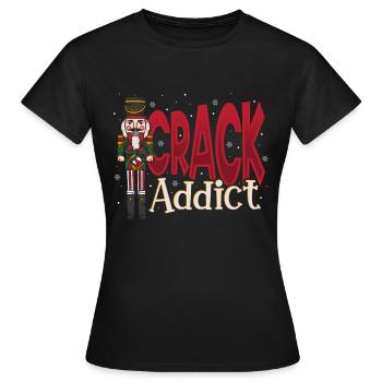 Crack Addict Nutcracker Christmas Squad Ballet - Frauen T-Shirt - Schwarz - Vorne - AI Model Female 172 dark (172cm)