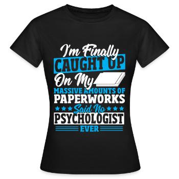 Psychologue École Psychologue Psychothérapeute - T-shirt Femme - noir - Devant - AI Model Female 172 dark (172cm)