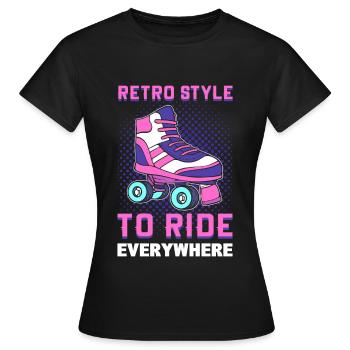 Roller Skating Roller Derby Roller Skating Sports - T-shirt Femme - noir - Devant - AI Model Female 172 dark (172cm)