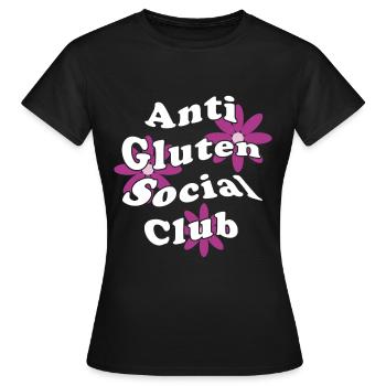 Sans gluten Sans gluten Sans gluten Céréales diététiques sans gluten - T-shirt Femme - noir - Devant - AI Model Female 172 dark (172cm)