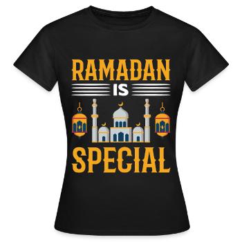 Ramadan Is Special Islamic Ramadan Mubarak Muslim - Women's T-Shirt - black - Front - AI Model Female 172 dark (172cm)