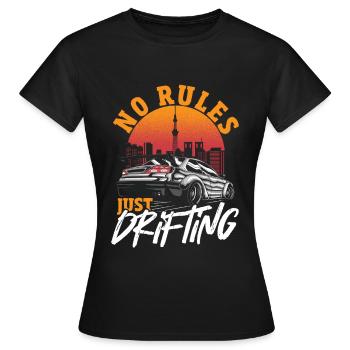Dérive de course de voiture Dérive Dérive de neige Extrême - T-shirt Femme - noir - Devant - AI Model Female 172 dark (172cm)