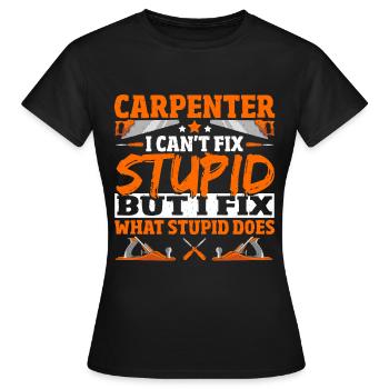 Schreiner Schreinerei Handwerker Zimmermann - Frauen T-Shirt - Schwarz - Vorne - AI Model Female 172 dark (172cm)