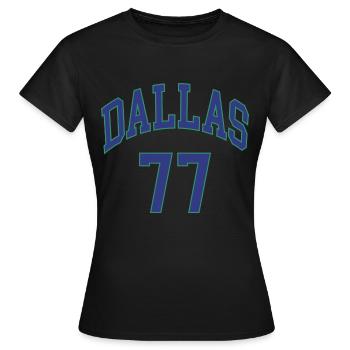 Dallas 77 - T-shirt Femme - noir - Devant - AI Model Female 172 dark (172cm)