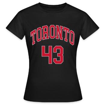 Toronto 43 - T-shirt Femme - noir - Devant - AI Model Female 172 dark (172cm)