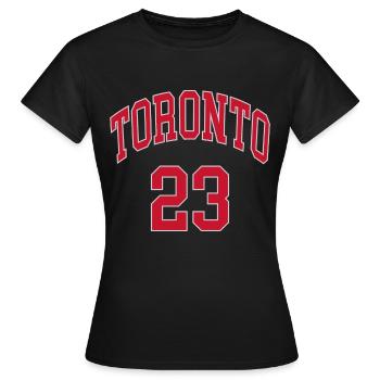 Toronto 23 - T-shirt Femme - noir - Devant - AI Model Female 172 dark (172cm)