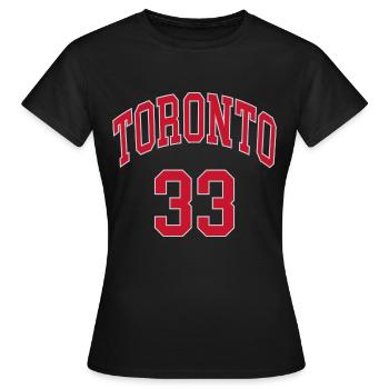 Toronto 33 - T-shirt Femme - noir - Devant - AI Model Female 172 dark (172cm)