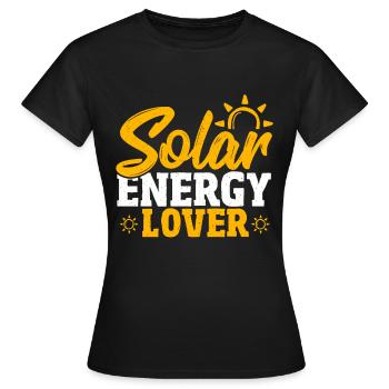 Amoureux de l’énergie solaire Energies renouvelables - T-shirt Femme - noir - Devant - AI Model Female 172 dark (172cm)