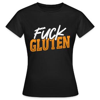 Scheiß auf Gluten Glutenfrei Glutenfreie Diät - Frauen T-Shirt - Schwarz - Vorne - AI Model Female 172 dark (172cm)